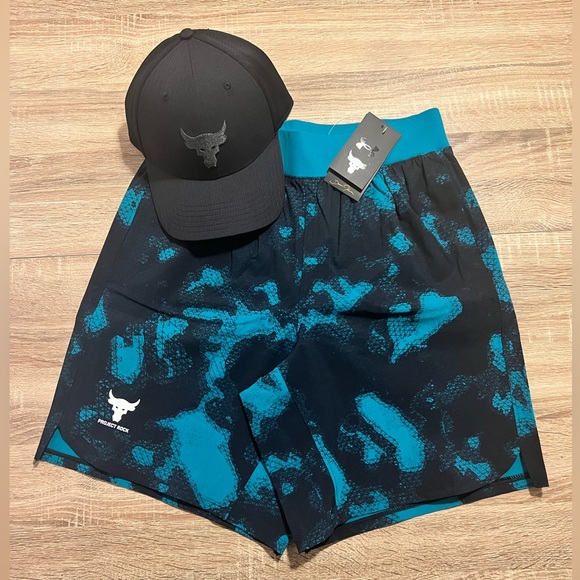 Under Armour Other - Under Armour Project Rock woven gym training shorts + Bonus hat